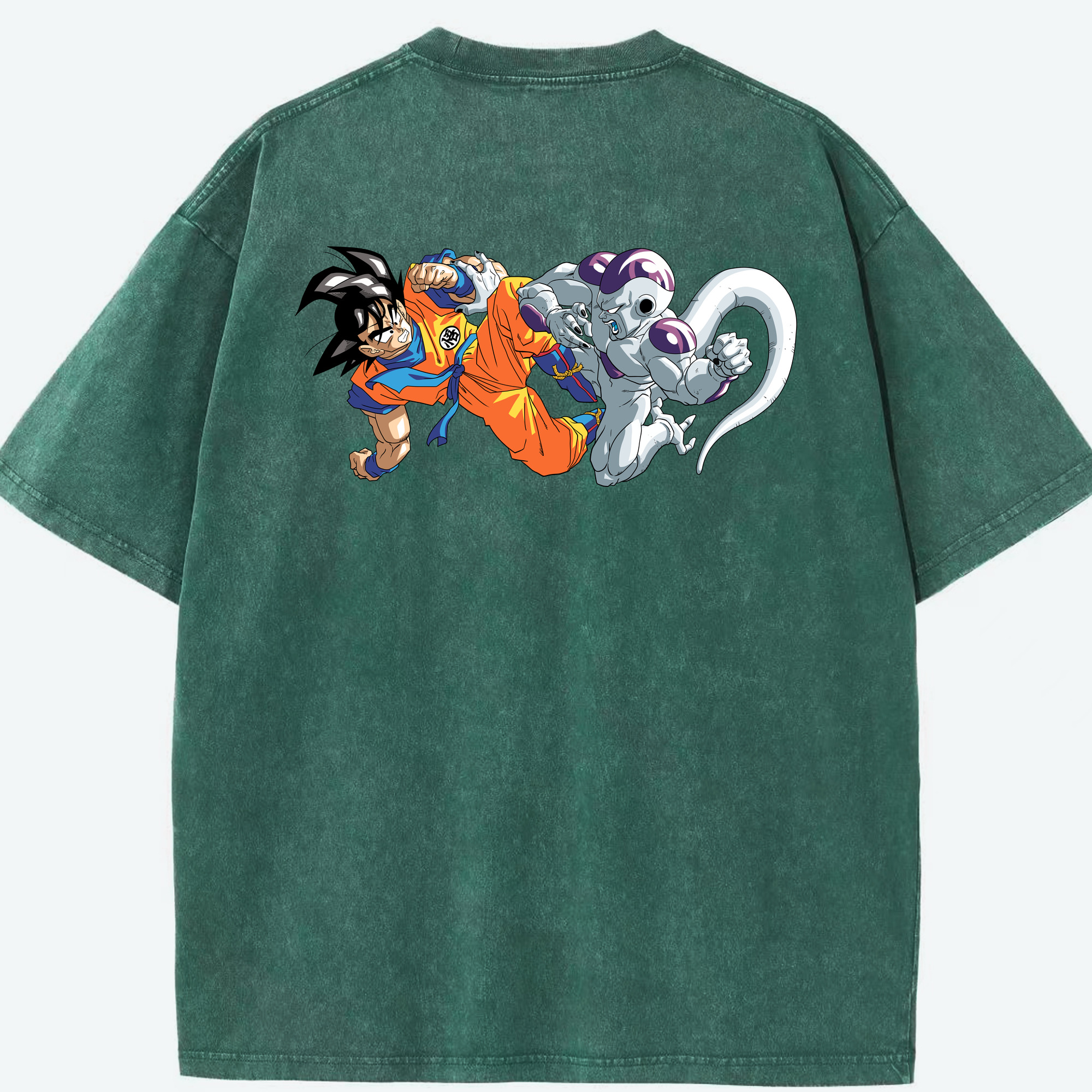（画像用） ドラゴンボール 孫悟空（そん ごくう）Son Goku カカロット DRAGON BALL Kakarotto 綿100% ヴィンテージ風 半袖Tシャツ（背面プリント）